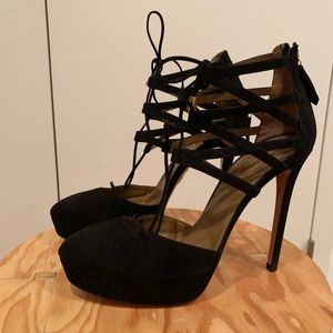 AQUAZZURA - Belgravia Lace Up High Heel